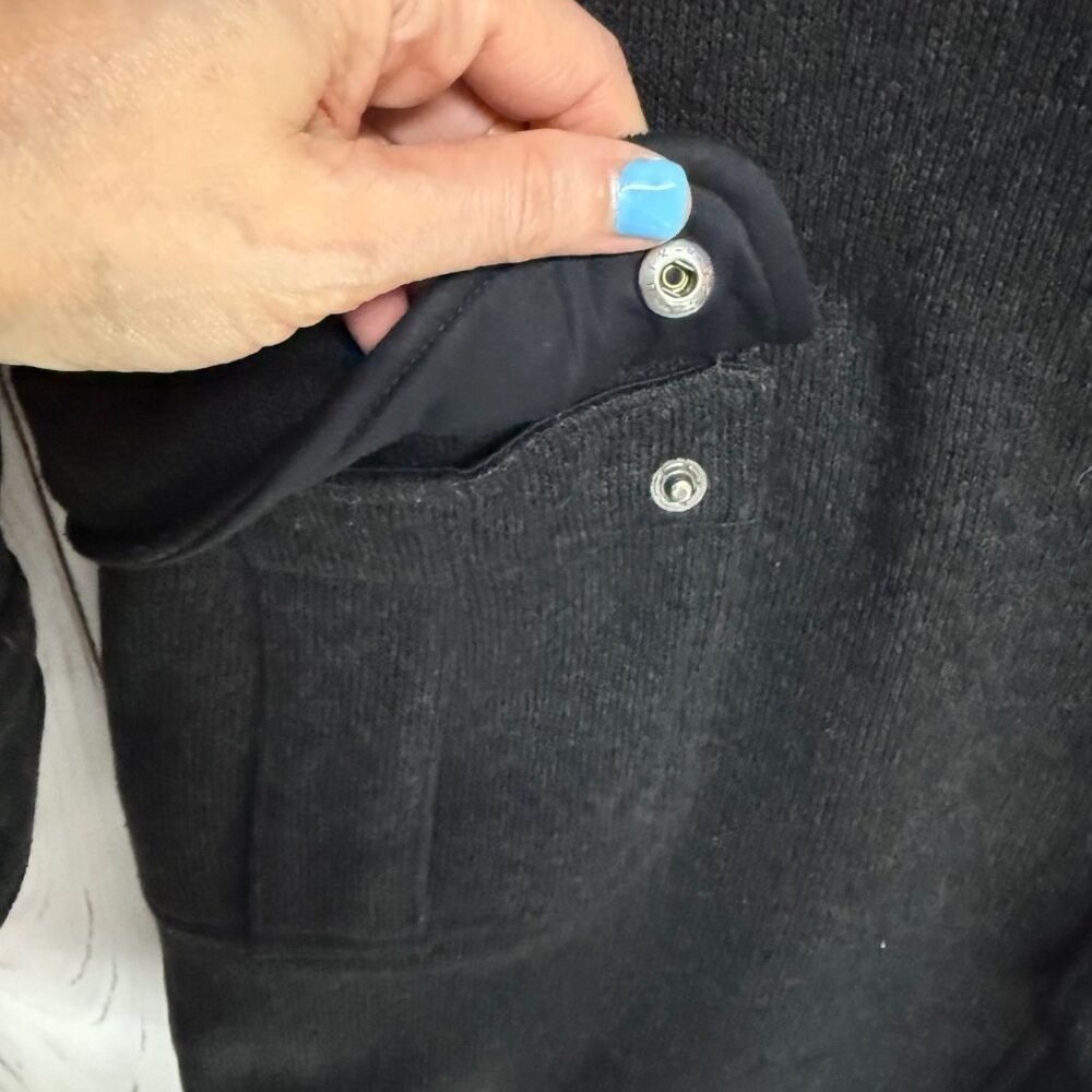Patagonia Womens Better Sweater Coat Small Black Long Fleece Jacket EUC - Picture 5 of 11